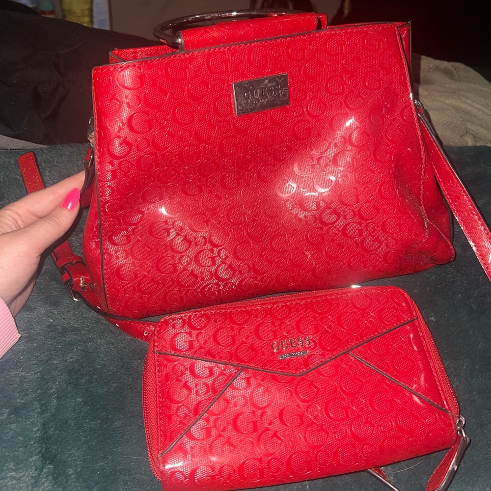Guess Red Women's Bag Set